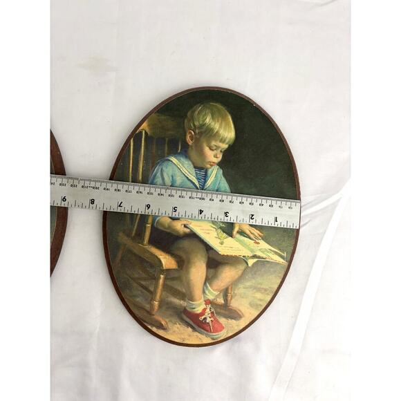 Set James Ingwersen Art Prints Oval Wall Art Gretchen & Gary Boy Girl 1973 - Picture 7 of 12